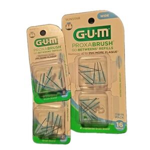 GUM Proxabrush REFILLS MODERATE 8 ct ( 4 pack ) 32 tips total ( New In Packaging